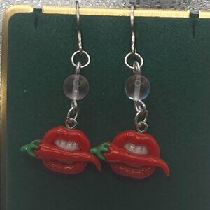 Handmade Hot Lips Earrings 2